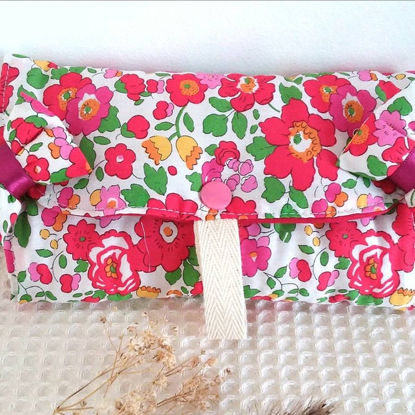 Pochette range barrettes en liberty Betsy