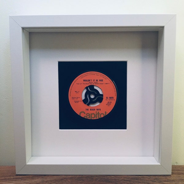 Beach Boys - Wouldn’t It Be Nice / Good Vibrations / Barbara Ann / God Only Knows: Real 45 Vinyl Framed Wall Art
