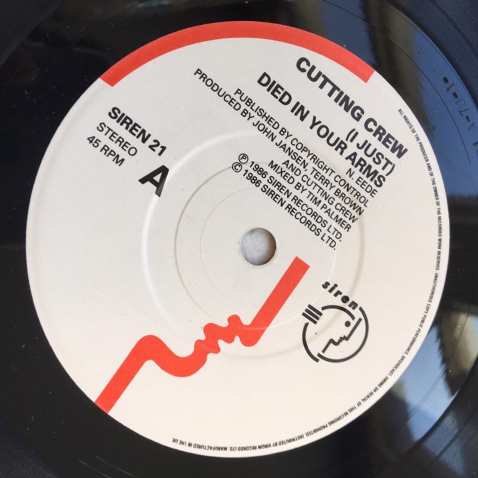 Cutting Crew I Just Died in Your Arms Real 45 Vinyl Framed Etsy Cutting Crew I Just Died in Your Arms Real 45 Vinyl Framed Etsy