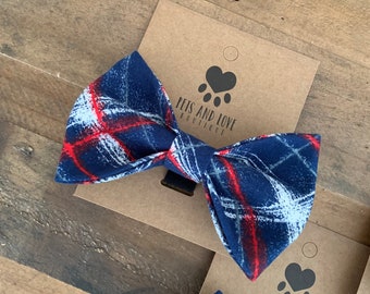 Patriotic Plaid Dog Bow Tie / Dog Bow Tie / Dog / Boy Dog / Summer Dog / Birthday Dog / Pets and Love Boutique / Puppy / SummerCat Bow