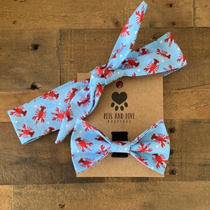 Lobster Dog Bow Tie / Dog Bow Tie / Dog Bow / Summer Dog Bow tie / Summer Dog / You&#39;re my Lobster / Friends / Pets and Love Boutique / Dog