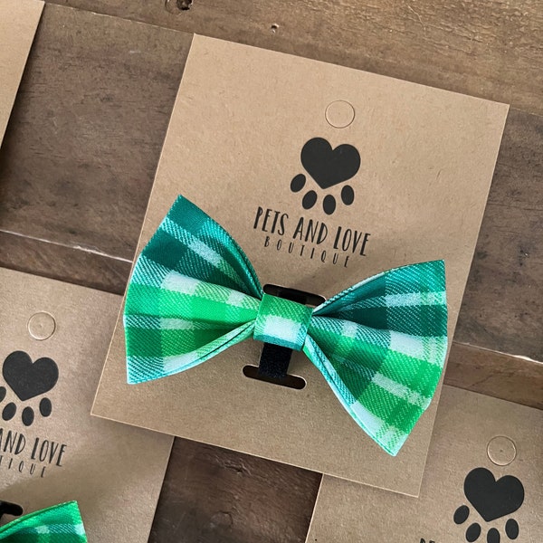 Green Dog Bow Tie Etsy