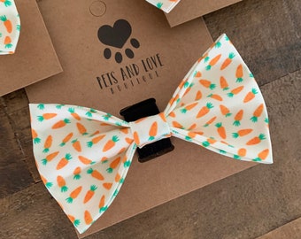 Carrots Dog Bow Tie / Easter Dog Bow Tie / Dog / Spring Dog / Birthday Dog / Pets and Love Boutique / Puppy / Spring Cat Bow / Easter Cat