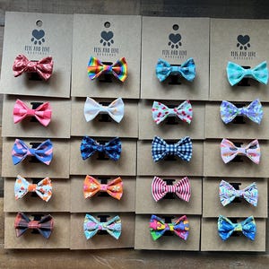 Extra Small Dog and Cat Bowtie: 2.5 Inch Pet Collar Accessory