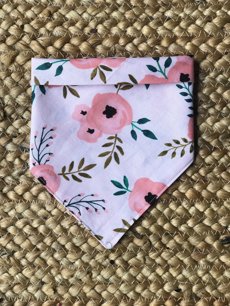 Pet Bandana and Bow /Spring Dog Bandana/Flower Bandana/Pink Etsy