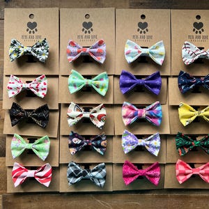 Sale Small Dog and Cat Bowtie: 3.25 Inch Pet Collar Bow