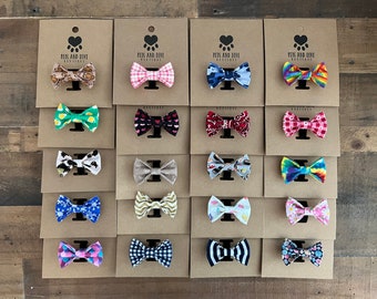 Extra Small Dog and Cat Bowties and Bows / Sale / Pet / Pets and Love boutique / Boy Dog / Girl Dog / Boy Cat / Girl Cat / Puppy / Kitten