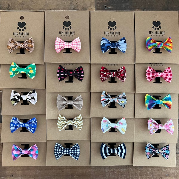 Extra Small Dog and Cat Bowties and Bows / Sale / Pet / Pets and Love boutique / Boy Dog / Girl Dog / Boy Cat / Girl Cat / Puppy / Kitten