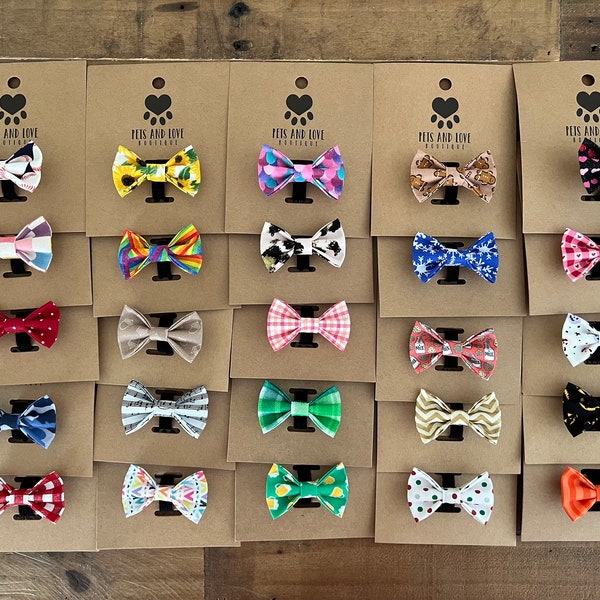 Extra Small Dog and Cat Bowties and Bows / Sale / Pet / Pets and Love boutique / Boy Dog / Girl Dog / Boy Cat / Girl Cat / Puppy / Kitten