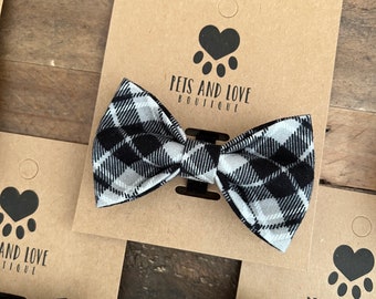 Halloween Plaid Dog Bow Tie / Fall Dog Bow Tie / Cat bow Tie / Dog Collar Bow Tie / Cat Collar Bow Tie / Halloween / Pets and Love Boutique