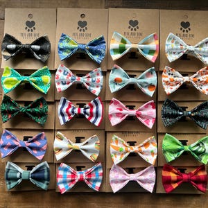 Dog Bow Tie: Medium Size, Velcro Collar Attachment - Pets and Love Boutique - Dog Birthday