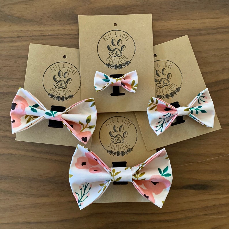 Pet Bandana and Bow /Spring Dog Bandana/Flower Bandana/Pink Etsy