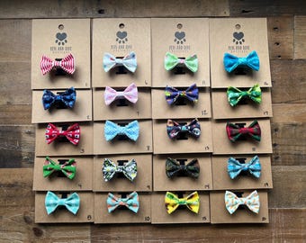 Extra Small Dog and Cat Bowtie: 2.5 Inch Pet Collar Accessory