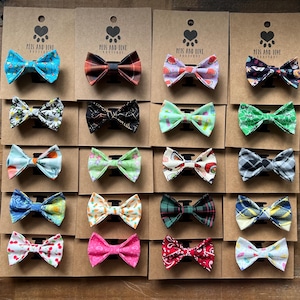 Small Dog and Cat Bowtie: 3.25 Inch Pet Collar Bow