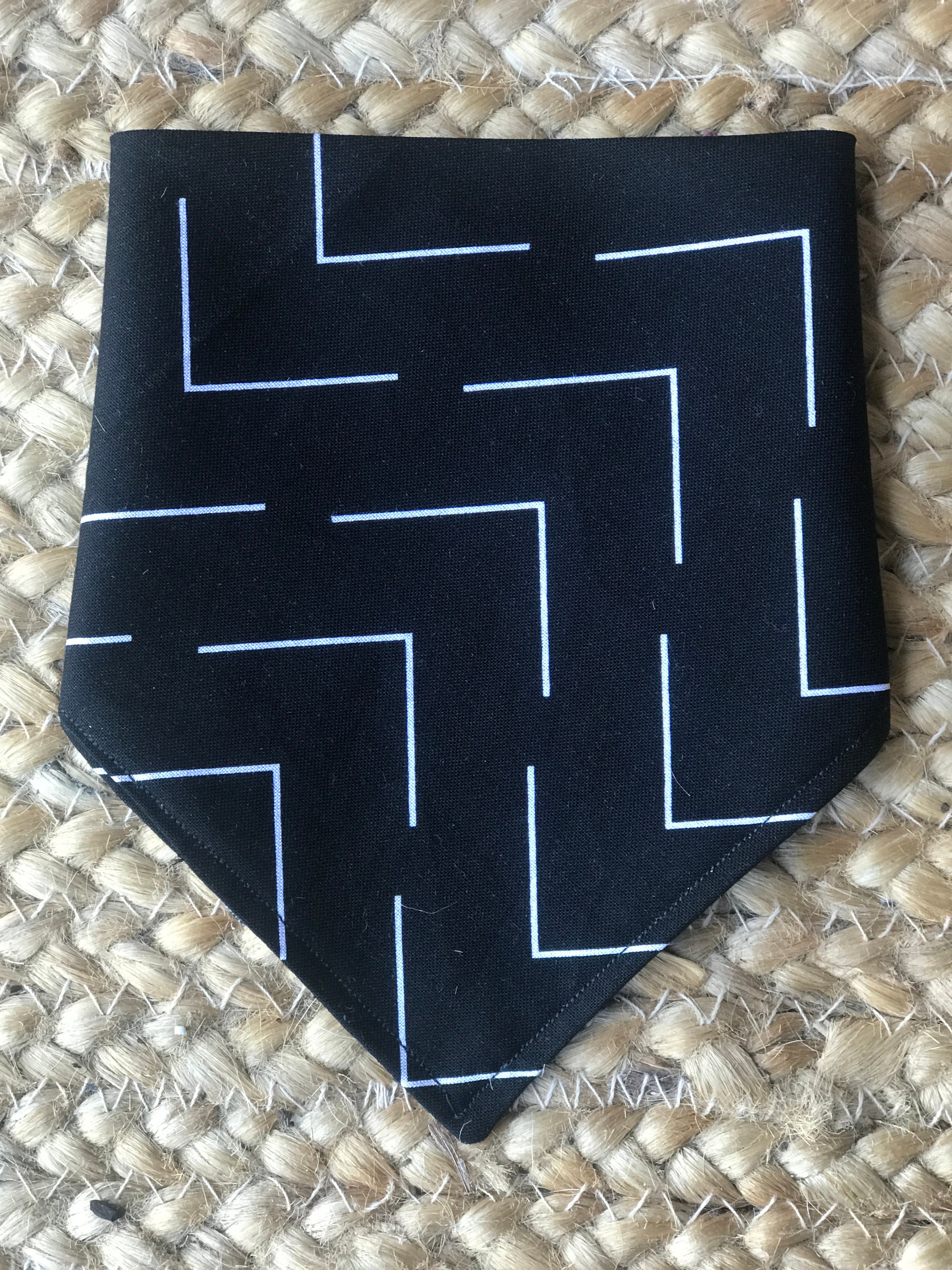 Dog Bandana/ Pet Bandana/Boy Dog Bandana/Black and White Etsy