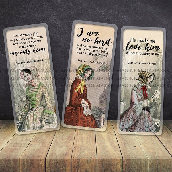 Charlotte Bronte quotes Jane Eyre bookmarks, CHB01B