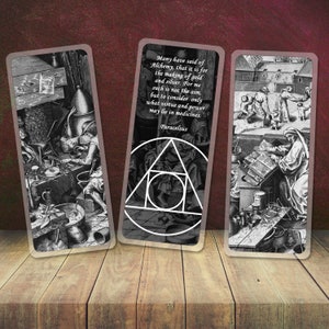 Alchemy Bookmarks For Book Lover Gift Bookworm Gift Esoteric Laminated Bookmarks, 06SC