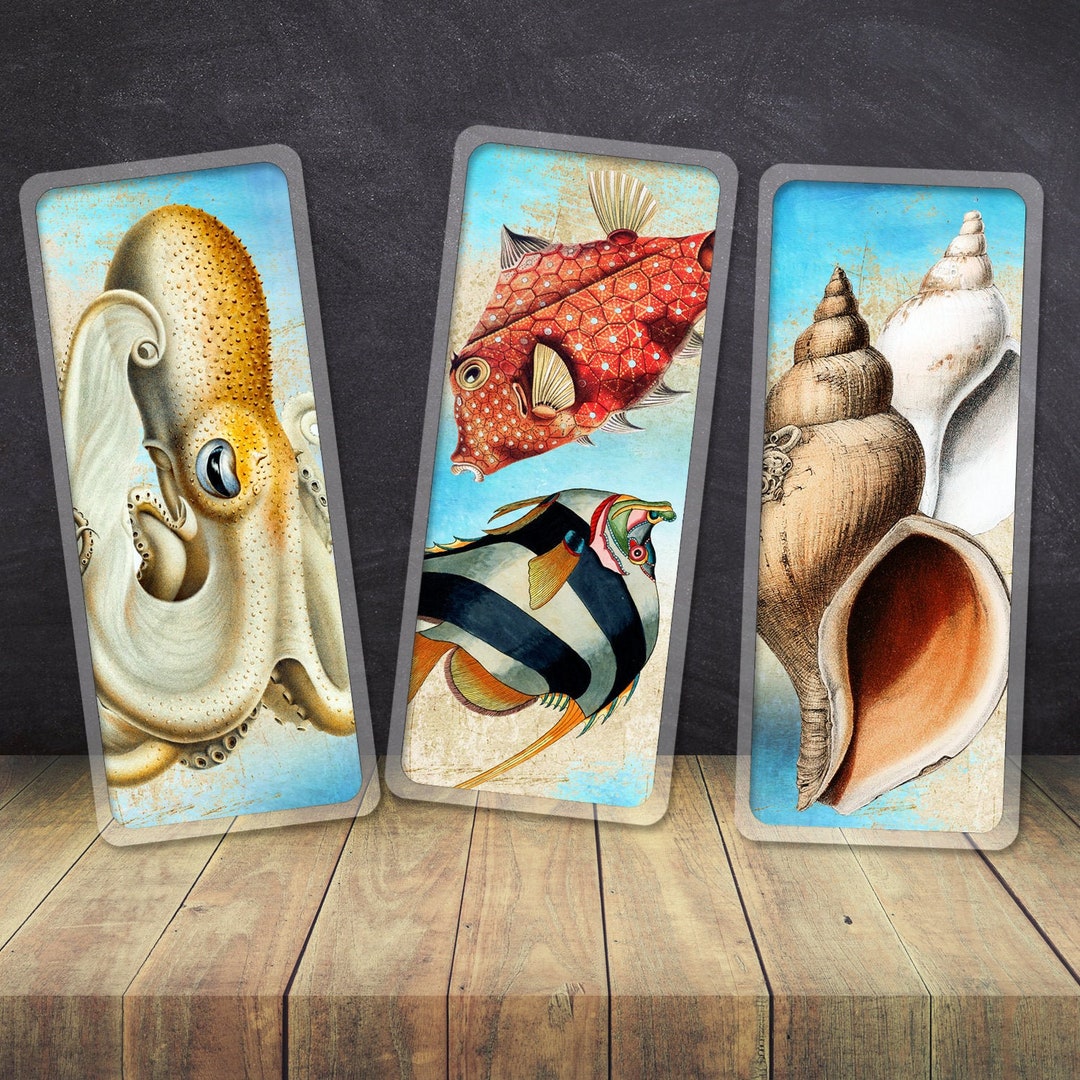 Marine Biology Gift Ocean Life Bookmarks Underwater Etsy