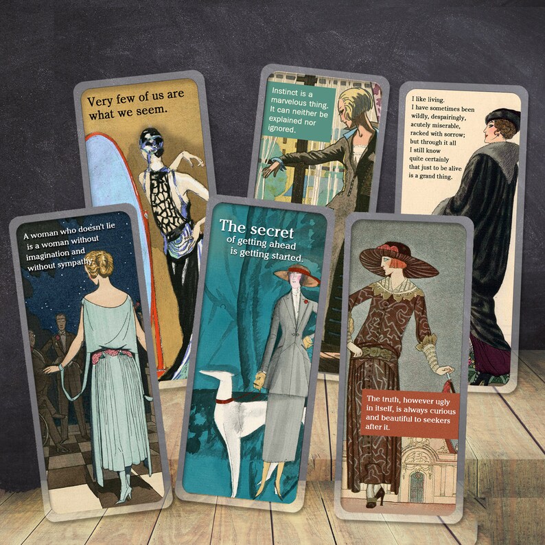 Agatha Christie bookmarks. Set of 6 | Etsy