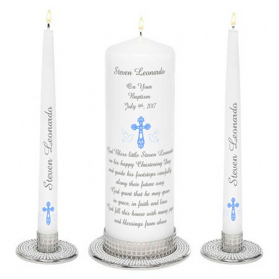 Personalized Baptism candle set christening candles candles Etsy