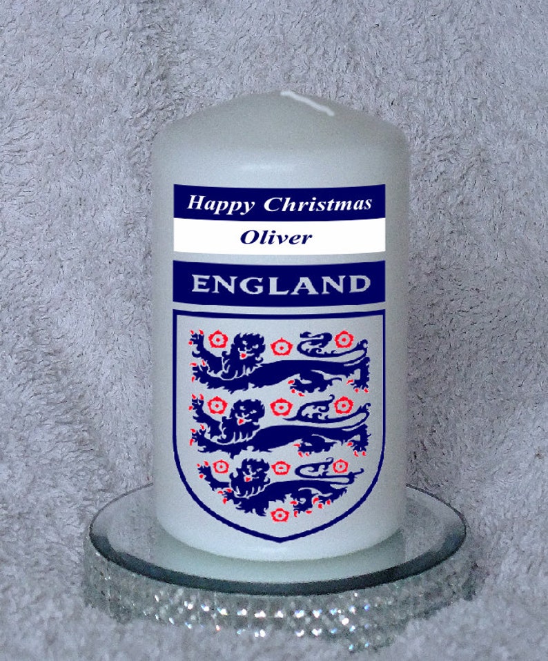 Personalised Football Candles great gift signature Design. Etsy