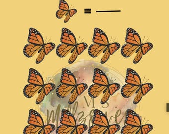 A6| PDF Printable| Instant Download| Butterfly Savings Challenge