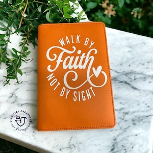 Faith Budget Binder | Walk by Faith A6 Cash Envelope Binder | Custom Budget Book w/ Zipper Envelopes | Christian Gift | Cash Stuffing Wallet