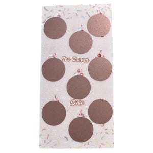 Biglietto gratta e vinci per la serata con gelato / Accessorio per il budget A6 / Idea divertente per un appuntamento / Tracker di risparmio a sorpresa / Regalo con biglietto gratta e vinci