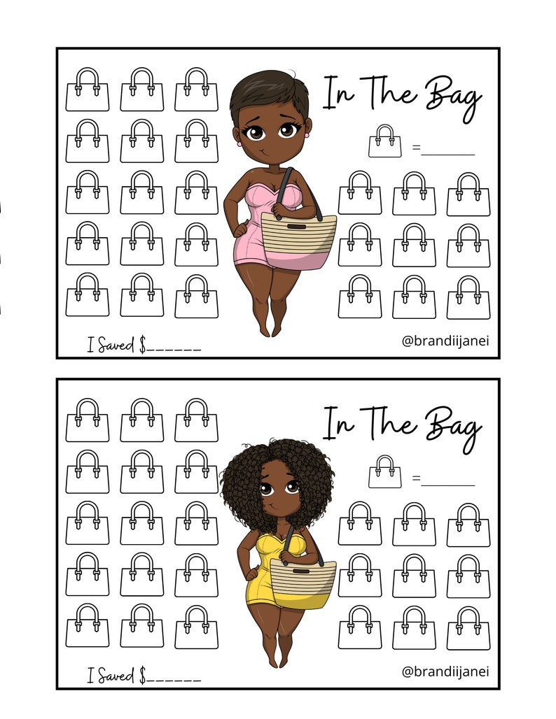 In the Bag Bundle | Printable PDF | 8.5x11in | A5 Savings Challenges ...