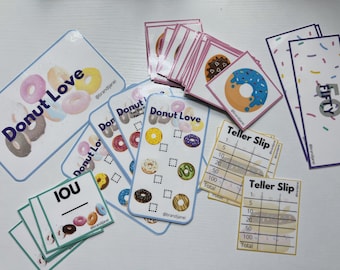 Donut Box / Money Savings Challenge / Savings Challenge / Minimalist / Cash System / Budget