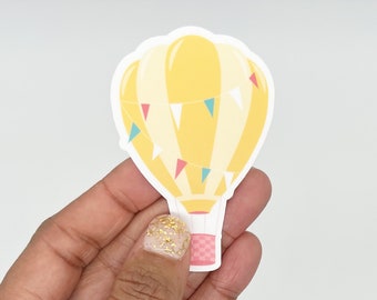 Hot Air Balloon Laminated Sticker | Laptop Sticker | Notebook Sticker | Cute Sticker | Journal Sticker | Laminated Sticker