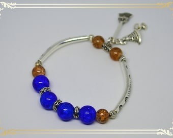 Wizard House Inspired Lampwork Bead Bracelet