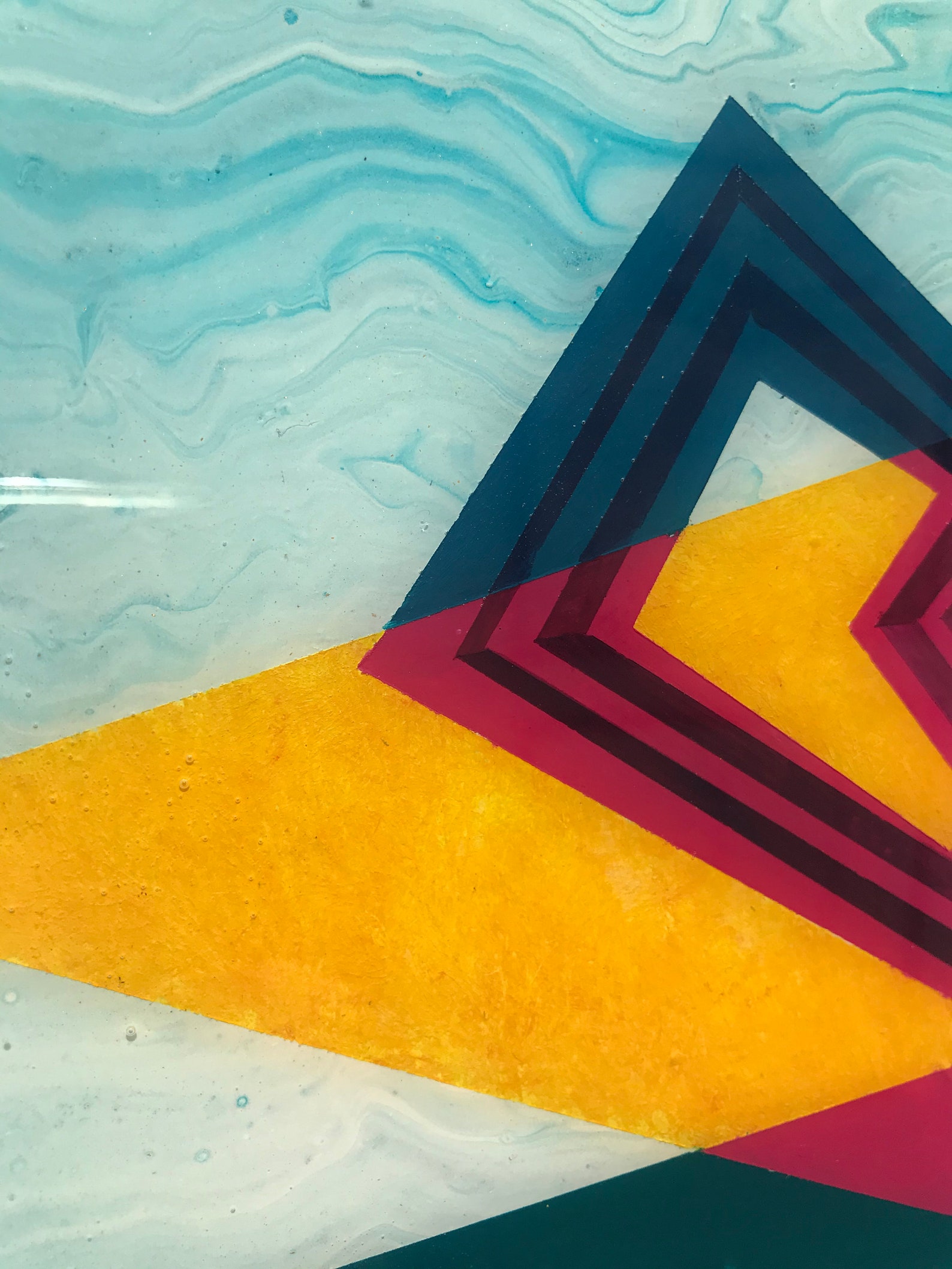 Together Original Acrylic and Epoxy Resin Painting. Sun Rays Etsy