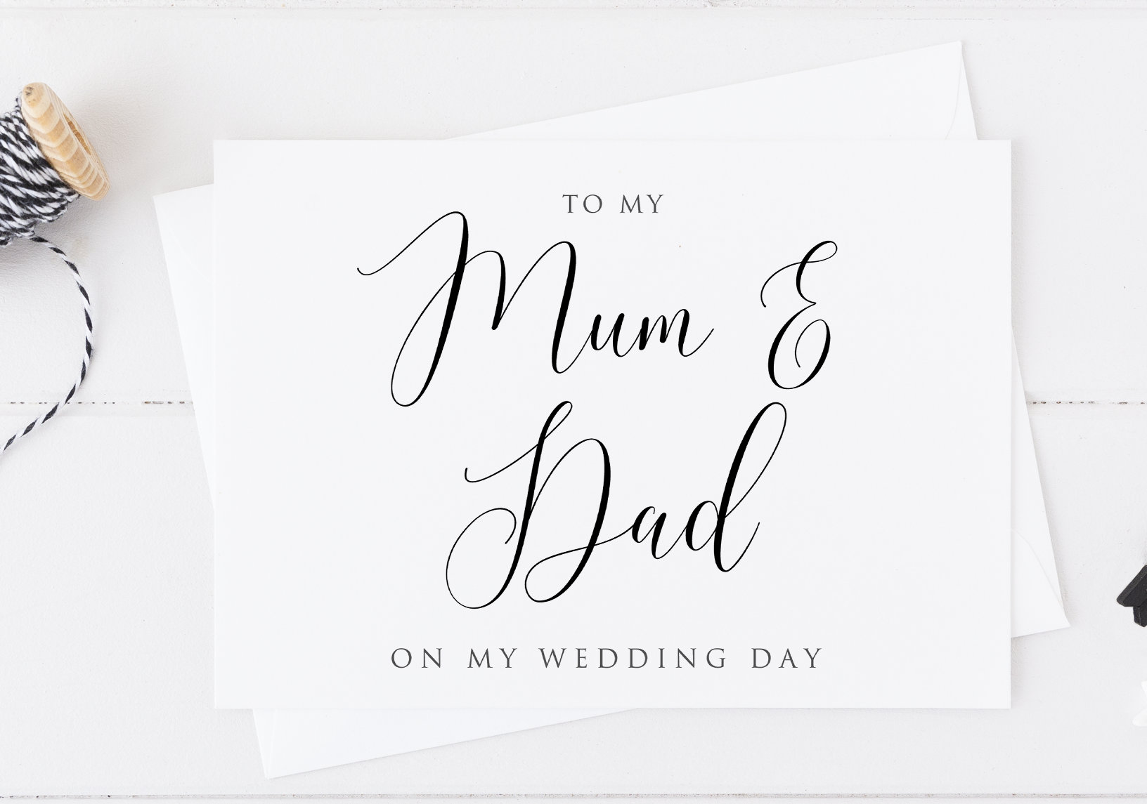 To My Mum and Dad on My Wedding Day, Wedding Day Card, Parents Weddin…