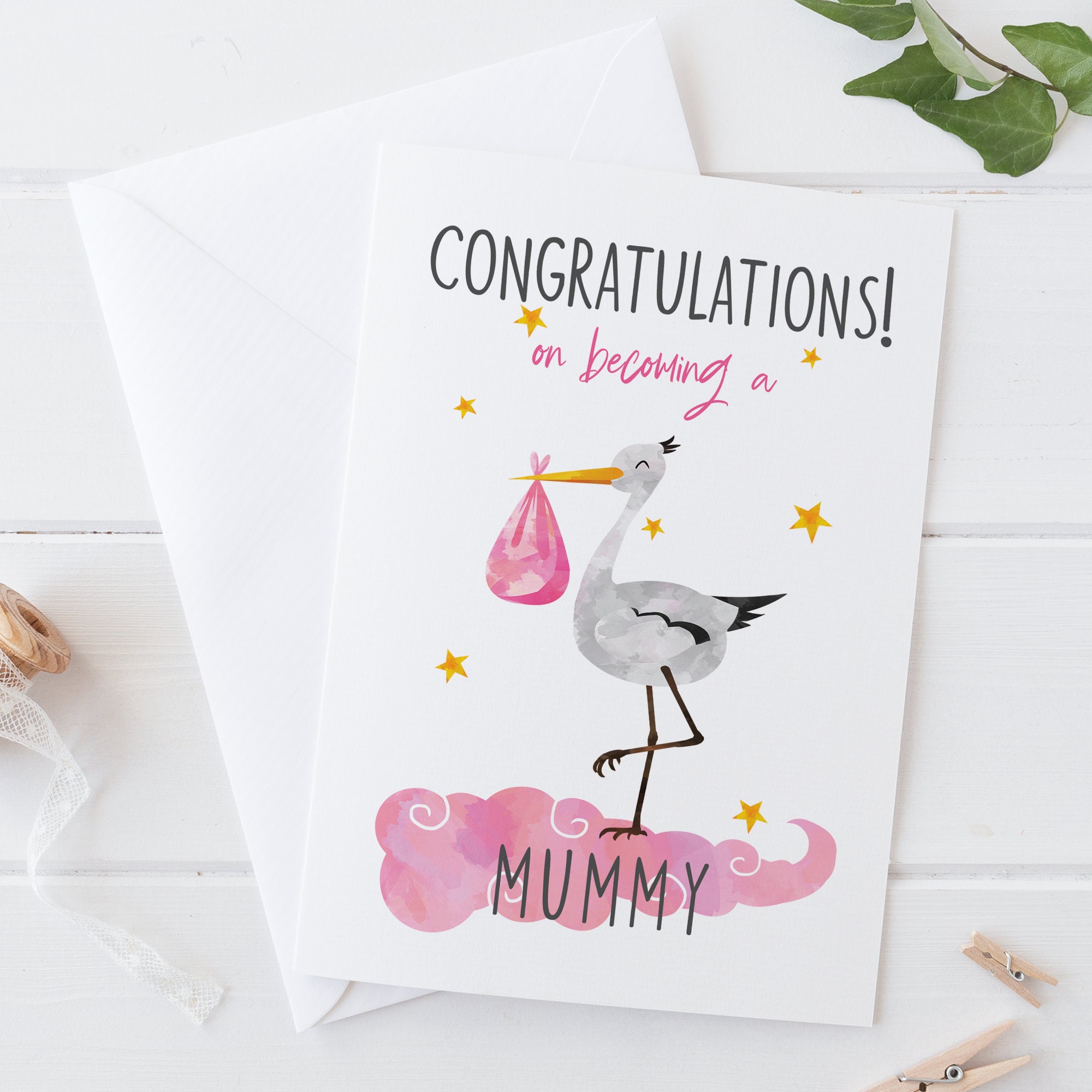 Congratulations on Becoming a Grandmother Card Baby Girl - Etsy Sweden