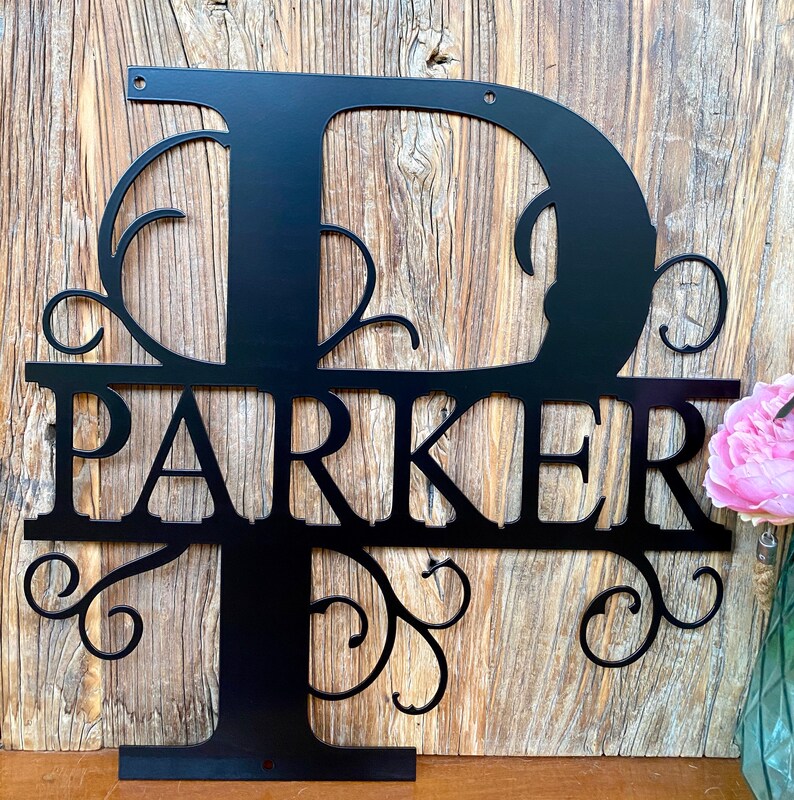 Family Name Custom Metal Sign Steel Family Monogram Metal Etsy Australia
