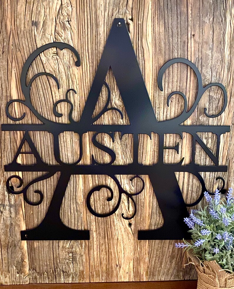 Family Name Custom Metal Sign Steel Family Monogram Metal Etsy Australia