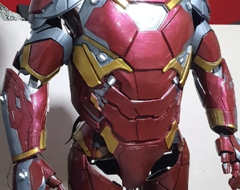 Iron Man Mark 46 EVA Foam Armor, Wearable Cosplay Suit with LED Lights