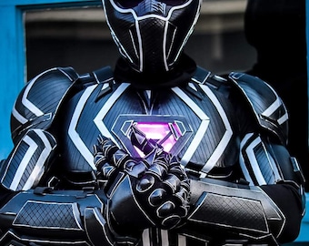 Black Panther EVA Foam Armor Costume, LED Wakanda Cosplay Suit (Full Body)