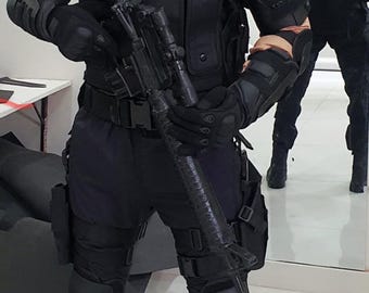 Traje completo personalizado do Swat com capacete de caveira