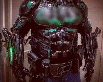 Traje de poder de origen hecho a mano con LED: Armadura de cosplay completa