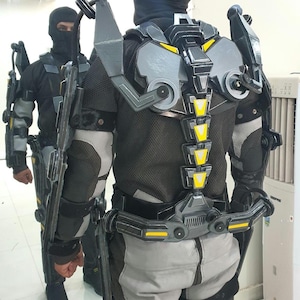 Cod inspired exoskeleton costume