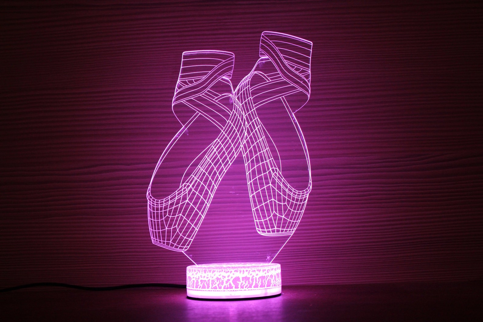 ballet shoes 3d night lamp night light children light 3d illusion led lamp ballerina birthday party gift idea kids birthday ball