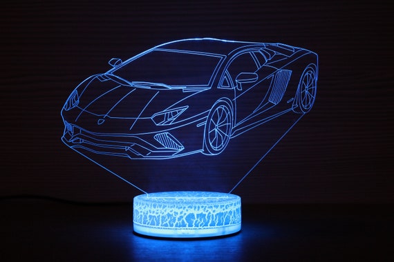 Lamborghini Art 3d Night Lamp Lambo Gift 3d Night Light Children Home Decor Lambo 3d Illusion Led Lamp Gift For Him Gift Idea Kids Birthday