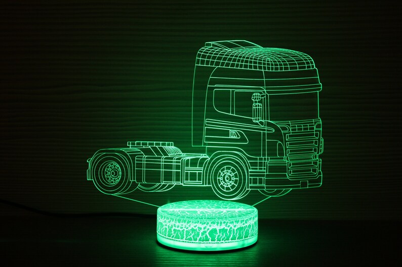 Scania Truck 3d Night Lamp Light Children Image 0