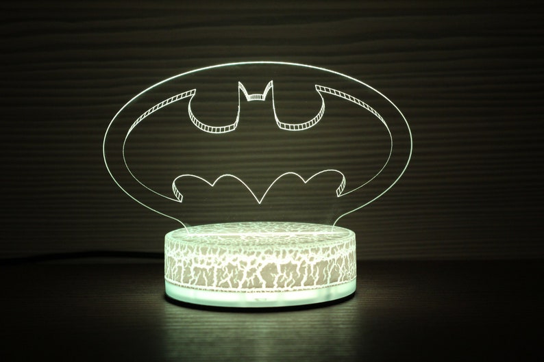 Batman Logo 3d Night Lamp Light Dc Comics Home Decor - Batman Light Home Decor Batman Logo 3d Night Lamp Light Dc Comics Home Decor - Batman Light Home Decor