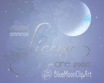 Commercial License for 1 product from BlueMoonClipArt