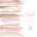 Beige and sepia watercolor brush strokes clipart. Set of 25 PNG clip art files, digital download