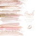 Beige and sepia watercolor brush strokes clipart. Set of 25 PNG clip art files, digital download 