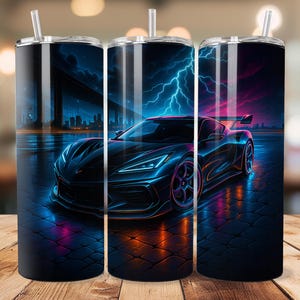 Envelopamento para copo esportivo neon, design de sublimação PNG para copo de 20 oz, envelopamento para copo esportivo masculino, envelopamento para copo de carro em aquarela